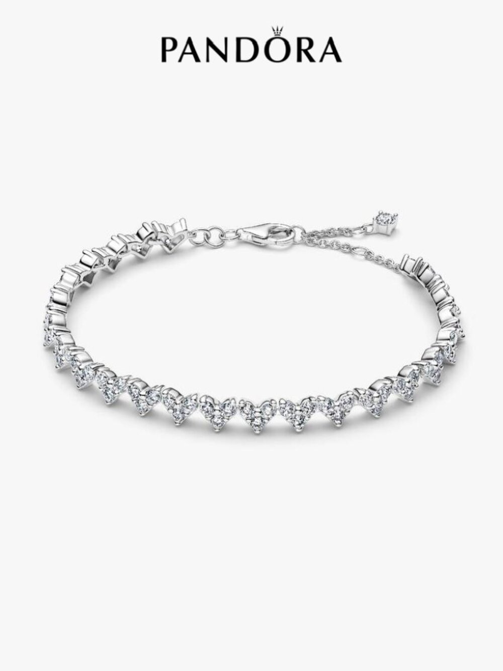Pandora Triple Stone Heart Bracelet